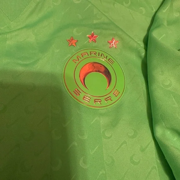 Authentic Marine Serre X Nike Lime Green Top and Black/Cream Jumpsuit - Picture 4 of 9